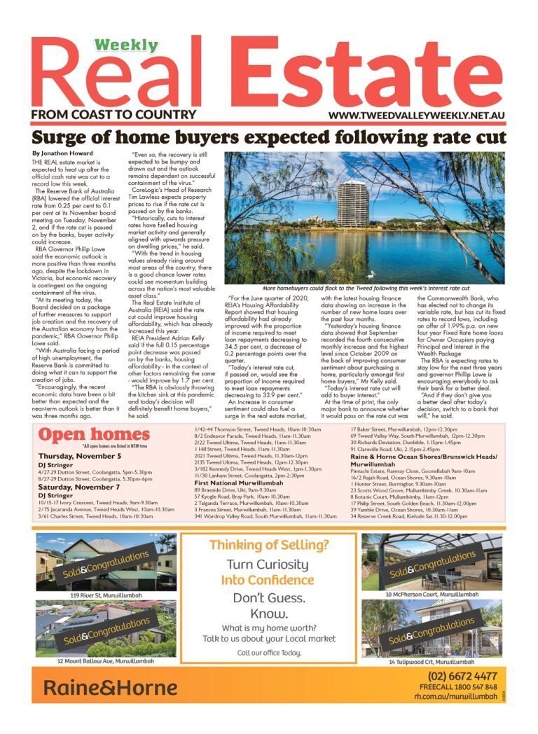 Weekly Real Estate from Coast to Country, November 5, 2020