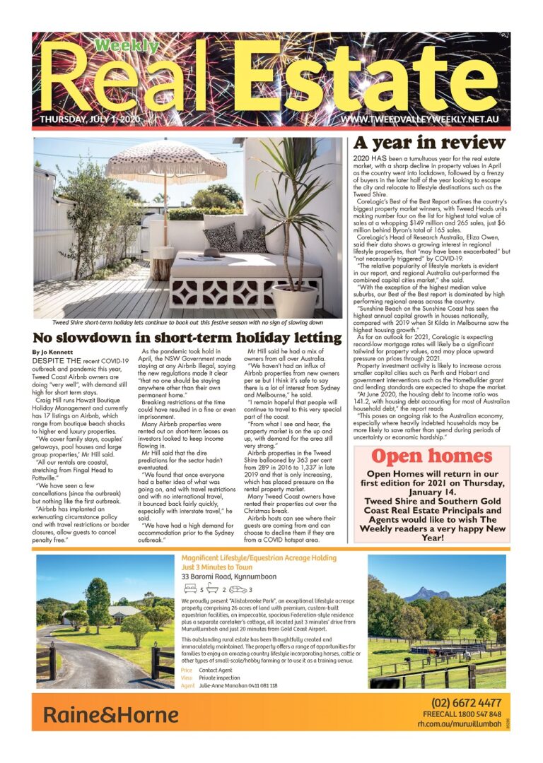 The Weekly Real Estate from Coast to Country, New Year’s Edition, December 31, 2020