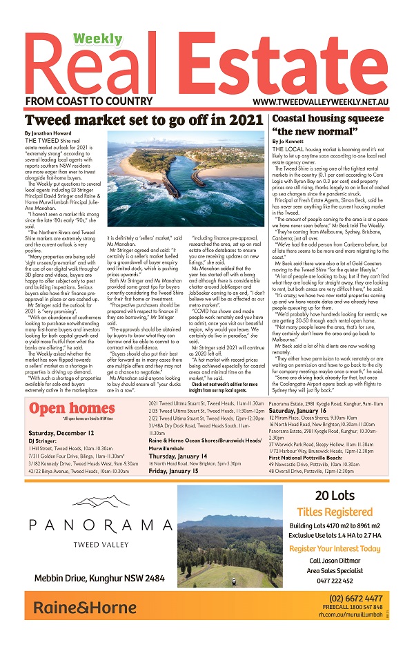 Tweed Real Estate from Coast to Country, January 14, 2021