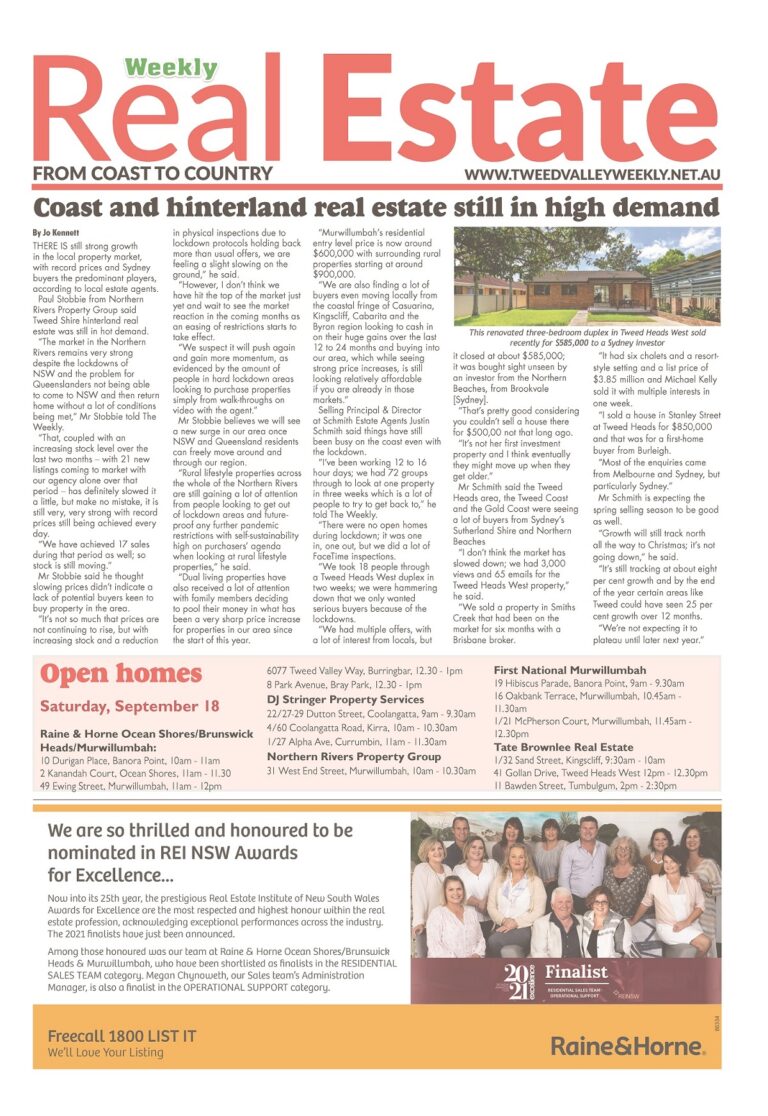 The Weekly Real Estate from Coast to Country, September 16, 2021