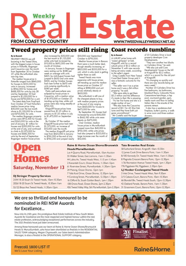 The Weekly Real Estate from Coast to Country, November 11, 2021