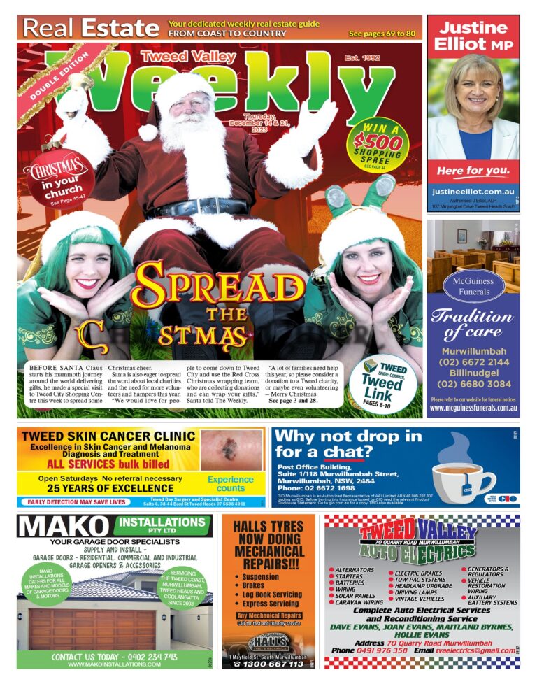 Tweed Valley Weekly Double Edition, December 14 and December 21, 2023